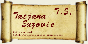 Tatjana Suzović vizit kartica